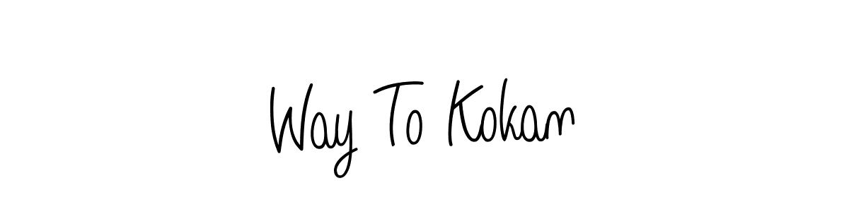 How to make Way To Kokan signature? Angelique-Rose-font-FFP is a professional autograph style. Create handwritten signature for Way To Kokan name. Way To Kokan signature style 5 images and pictures png