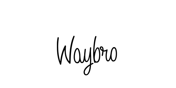 How to make Waybro name signature. Use Angelique-Rose-font-FFP style for creating short signs online. This is the latest handwritten sign. Waybro signature style 5 images and pictures png