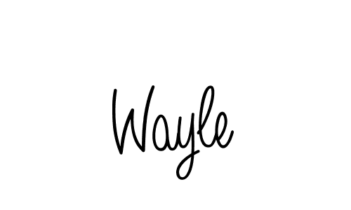 How to make Wayle name signature. Use Angelique-Rose-font-FFP style for creating short signs online. This is the latest handwritten sign. Wayle signature style 5 images and pictures png