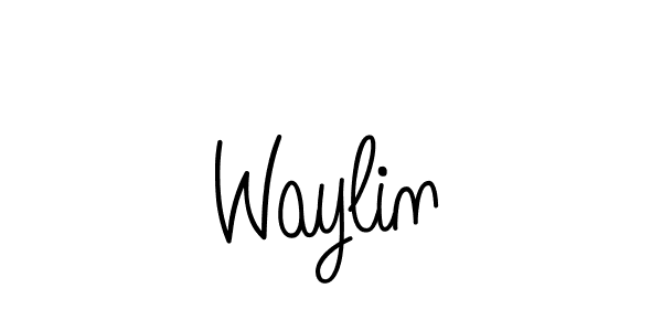 Use a signature maker to create a handwritten signature online. With this signature software, you can design (Angelique-Rose-font-FFP) your own signature for name Waylin. Waylin signature style 5 images and pictures png