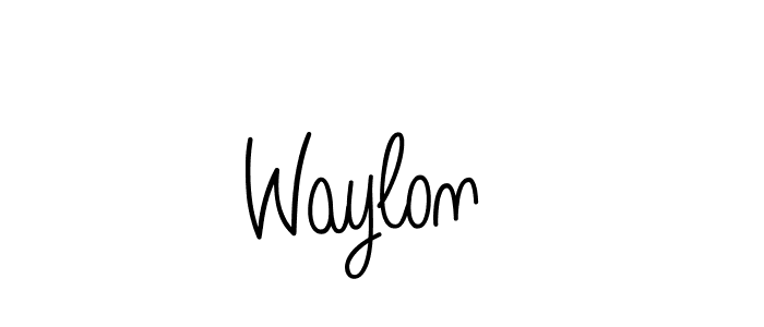 Best and Professional Signature Style for Waylon . Angelique-Rose-font-FFP Best Signature Style Collection. Waylon  signature style 5 images and pictures png