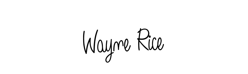 Design your own signature with our free online signature maker. With this signature software, you can create a handwritten (Angelique-Rose-font-FFP) signature for name Wayne Rice. Wayne Rice signature style 5 images and pictures png
