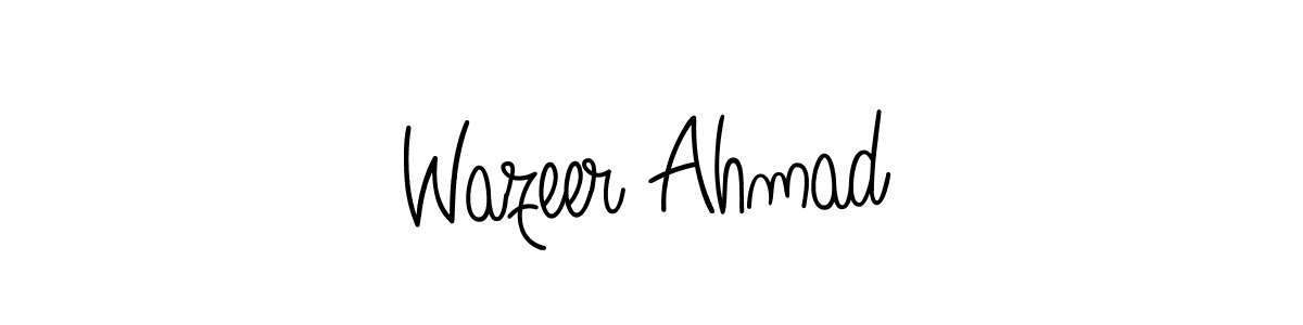 Also we have Wazeer Ahmad name is the best signature style. Create professional handwritten signature collection using Angelique-Rose-font-FFP autograph style. Wazeer Ahmad signature style 5 images and pictures png