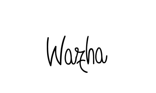 Make a beautiful signature design for name Wazha. With this signature (Angelique-Rose-font-FFP) style, you can create a handwritten signature for free. Wazha signature style 5 images and pictures png