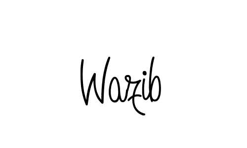 Create a beautiful signature design for name Wazib. With this signature (Angelique-Rose-font-FFP) fonts, you can make a handwritten signature for free. Wazib signature style 5 images and pictures png