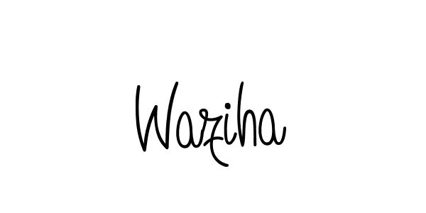 Waziha stylish signature style. Best Handwritten Sign (Angelique-Rose-font-FFP) for my name. Handwritten Signature Collection Ideas for my name Waziha. Waziha signature style 5 images and pictures png