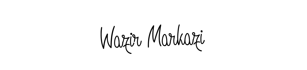 Use a signature maker to create a handwritten signature online. With this signature software, you can design (Angelique-Rose-font-FFP) your own signature for name Wazir Markazi. Wazir Markazi signature style 5 images and pictures png
