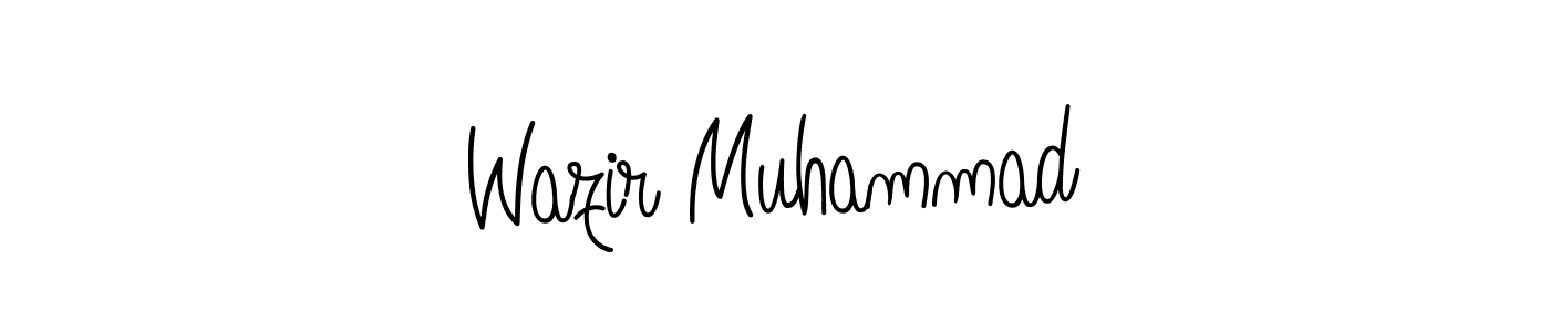 You should practise on your own different ways (Angelique-Rose-font-FFP) to write your name (Wazir Muhammad) in signature. don't let someone else do it for you. Wazir Muhammad signature style 5 images and pictures png