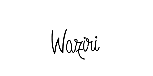 Create a beautiful signature design for name Waziri. With this signature (Angelique-Rose-font-FFP) fonts, you can make a handwritten signature for free. Waziri signature style 5 images and pictures png