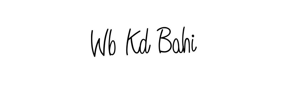if you are searching for the best signature style for your name Wb Kd Bahi. so please give up your signature search. here we have designed multiple signature styles  using Angelique-Rose-font-FFP. Wb Kd Bahi signature style 5 images and pictures png