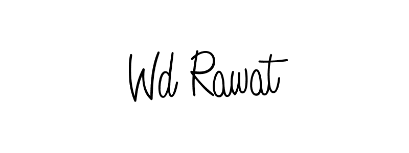 You should practise on your own different ways (Angelique-Rose-font-FFP) to write your name (Wd Rawat) in signature. don't let someone else do it for you. Wd Rawat signature style 5 images and pictures png