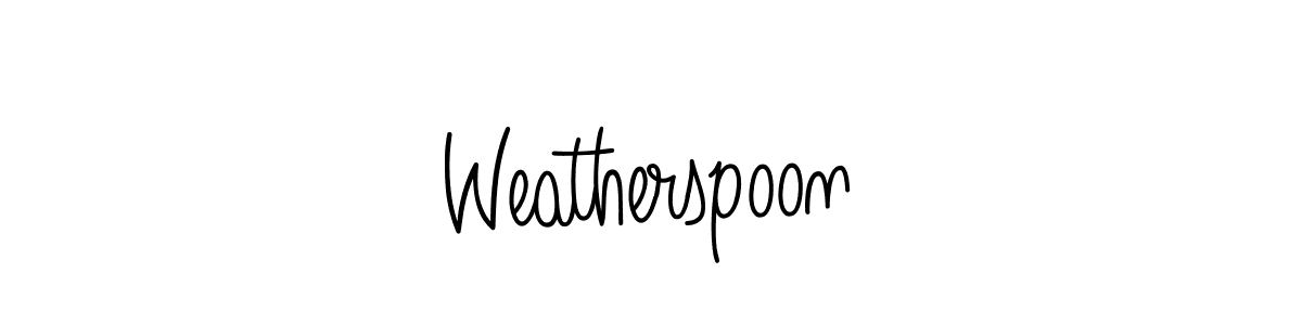Create a beautiful signature design for name Weatherspoon. With this signature (Angelique-Rose-font-FFP) fonts, you can make a handwritten signature for free. Weatherspoon signature style 5 images and pictures png