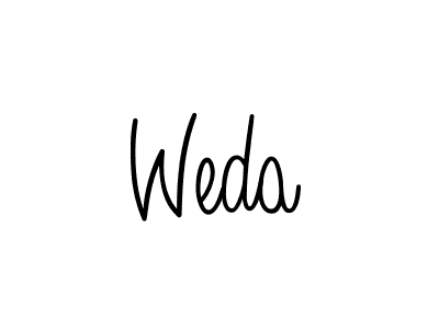 How to make Weda signature? Angelique-Rose-font-FFP is a professional autograph style. Create handwritten signature for Weda name. Weda signature style 5 images and pictures png