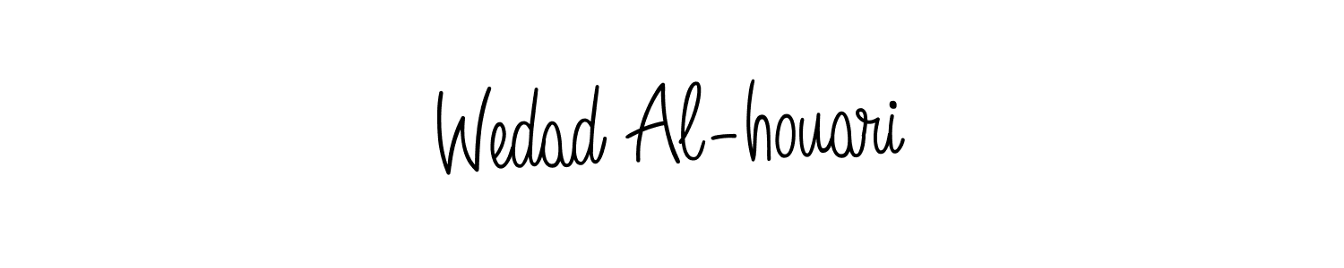 How to Draw Wedad Al-houari signature style? Angelique-Rose-font-FFP is a latest design signature styles for name Wedad Al-houari. Wedad Al-houari signature style 5 images and pictures png