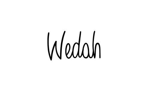 Use a signature maker to create a handwritten signature online. With this signature software, you can design (Angelique-Rose-font-FFP) your own signature for name Wedah. Wedah signature style 5 images and pictures png