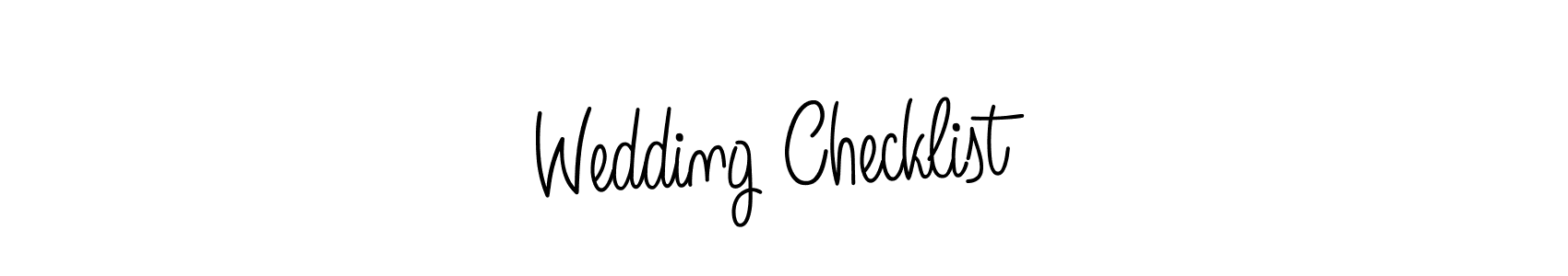 How to Draw Wedding Checklist signature style? Angelique-Rose-font-FFP is a latest design signature styles for name Wedding Checklist. Wedding Checklist signature style 5 images and pictures png