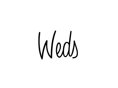 Weds stylish signature style. Best Handwritten Sign (Angelique-Rose-font-FFP) for my name. Handwritten Signature Collection Ideas for my name Weds. Weds signature style 5 images and pictures png