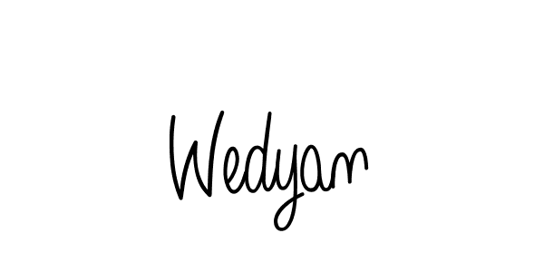 Design your own signature with our free online signature maker. With this signature software, you can create a handwritten (Angelique-Rose-font-FFP) signature for name Wedyan. Wedyan signature style 5 images and pictures png