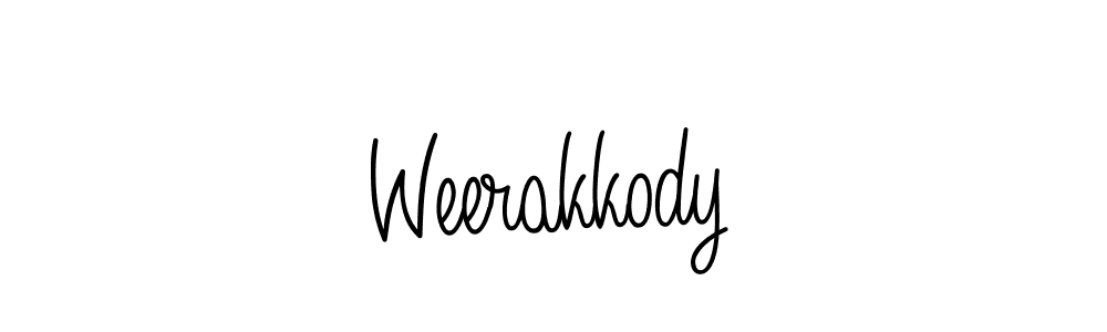 How to make Weerakkody signature? Angelique-Rose-font-FFP is a professional autograph style. Create handwritten signature for Weerakkody name. Weerakkody signature style 5 images and pictures png