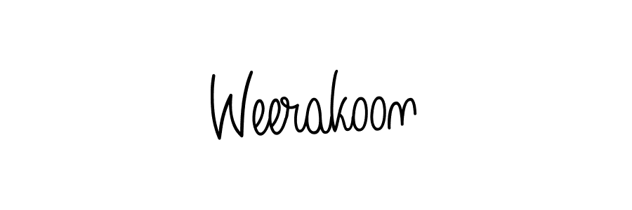 Create a beautiful signature design for name Weerakoon. With this signature (Angelique-Rose-font-FFP) fonts, you can make a handwritten signature for free. Weerakoon signature style 5 images and pictures png