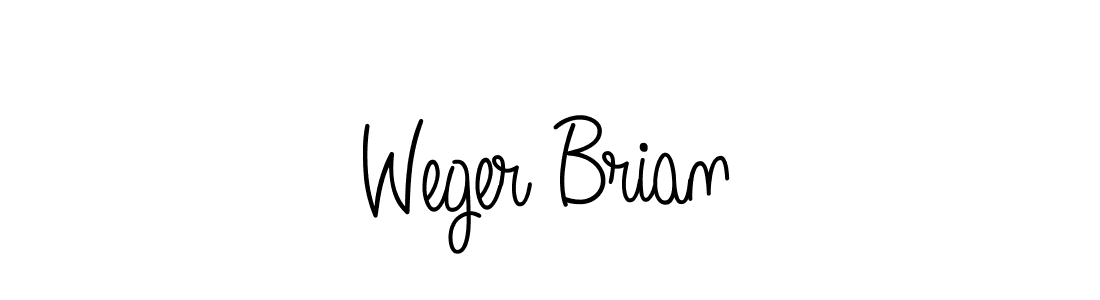 Use a signature maker to create a handwritten signature online. With this signature software, you can design (Angelique-Rose-font-FFP) your own signature for name Weger Brian. Weger Brian signature style 5 images and pictures png