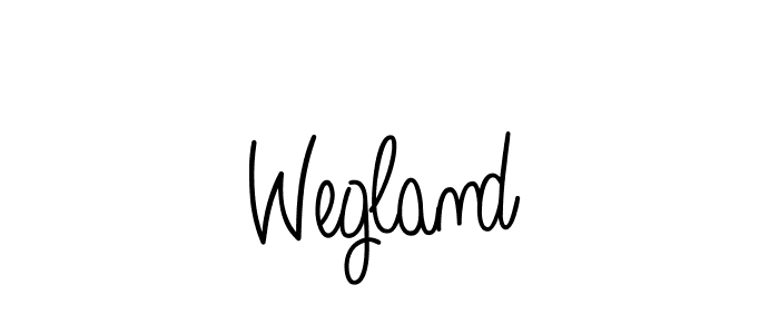 Make a beautiful signature design for name Wegland. With this signature (Angelique-Rose-font-FFP) style, you can create a handwritten signature for free. Wegland signature style 5 images and pictures png