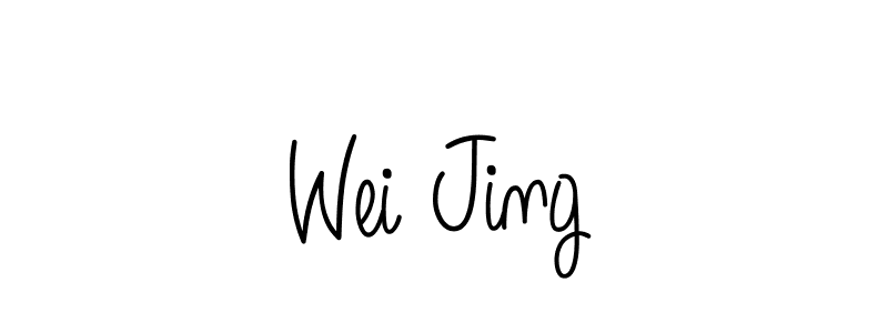 How to Draw Wei Jing signature style? Angelique-Rose-font-FFP is a latest design signature styles for name Wei Jing. Wei Jing signature style 5 images and pictures png