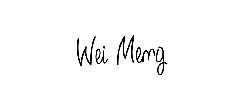 Make a beautiful signature design for name Wei Meng. With this signature (Angelique-Rose-font-FFP) style, you can create a handwritten signature for free. Wei Meng signature style 5 images and pictures png