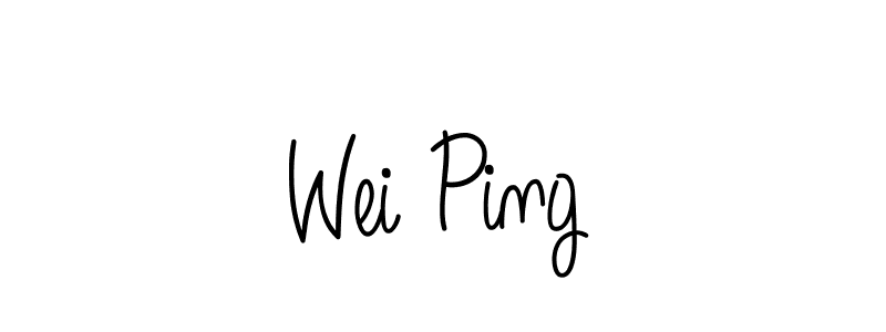 How to make Wei Ping signature? Angelique-Rose-font-FFP is a professional autograph style. Create handwritten signature for Wei Ping name. Wei Ping signature style 5 images and pictures png