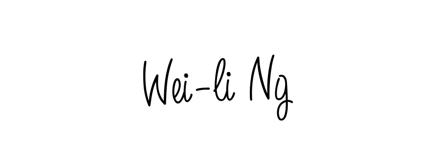 Check out images of Autograph of Wei-li Ng name. Actor Wei-li Ng Signature Style. Angelique-Rose-font-FFP is a professional sign style online. Wei-li Ng signature style 5 images and pictures png