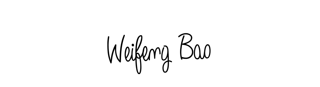 Use a signature maker to create a handwritten signature online. With this signature software, you can design (Angelique-Rose-font-FFP) your own signature for name Weifeng Bao. Weifeng Bao signature style 5 images and pictures png