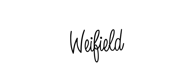 How to make Weifield name signature. Use Angelique-Rose-font-FFP style for creating short signs online. This is the latest handwritten sign. Weifield signature style 5 images and pictures png