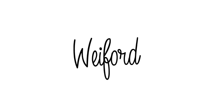 Use a signature maker to create a handwritten signature online. With this signature software, you can design (Angelique-Rose-font-FFP) your own signature for name Weiford. Weiford signature style 5 images and pictures png