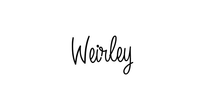 Use a signature maker to create a handwritten signature online. With this signature software, you can design (Angelique-Rose-font-FFP) your own signature for name Weirley. Weirley signature style 5 images and pictures png