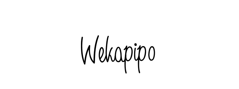 Wekapipo stylish signature style. Best Handwritten Sign (Angelique-Rose-font-FFP) for my name. Handwritten Signature Collection Ideas for my name Wekapipo. Wekapipo signature style 5 images and pictures png