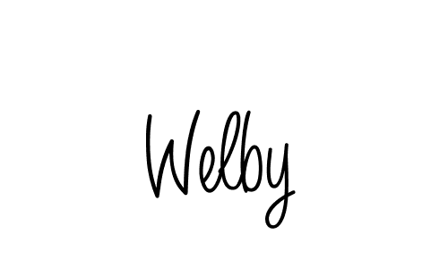 Best and Professional Signature Style for Welby. Angelique-Rose-font-FFP Best Signature Style Collection. Welby signature style 5 images and pictures png