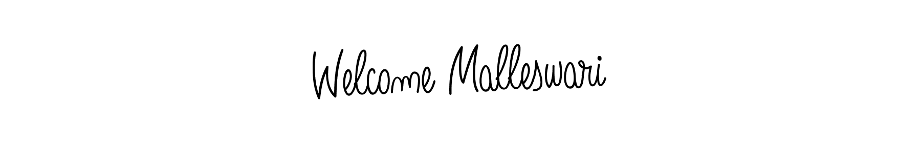 Once you've used our free online signature maker to create your best signature Angelique-Rose-font-FFP style, it's time to enjoy all of the benefits that Welcome Malleswari name signing documents. Welcome Malleswari signature style 5 images and pictures png
