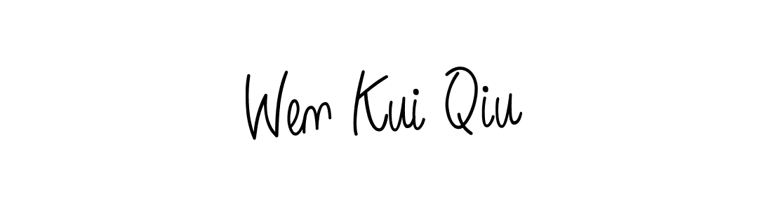 Use a signature maker to create a handwritten signature online. With this signature software, you can design (Angelique-Rose-font-FFP) your own signature for name Wen Kui Qiu. Wen Kui Qiu signature style 5 images and pictures png