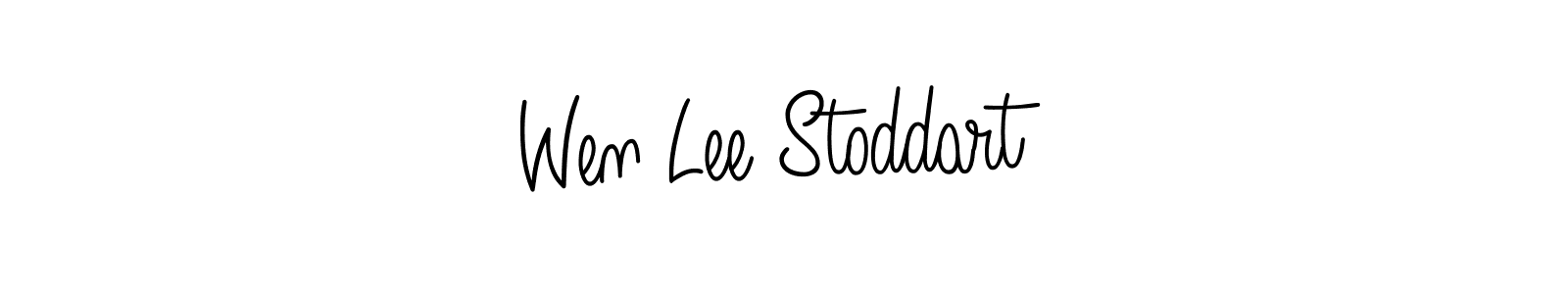 The best way (Angelique-Rose-font-FFP) to make a short signature is to pick only two or three words in your name. The name Wen Lee Stoddart include a total of six letters. For converting this name. Wen Lee Stoddart signature style 5 images and pictures png