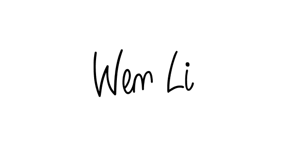 You should practise on your own different ways (Angelique-Rose-font-FFP) to write your name (Wen Li) in signature. don't let someone else do it for you. Wen Li signature style 5 images and pictures png