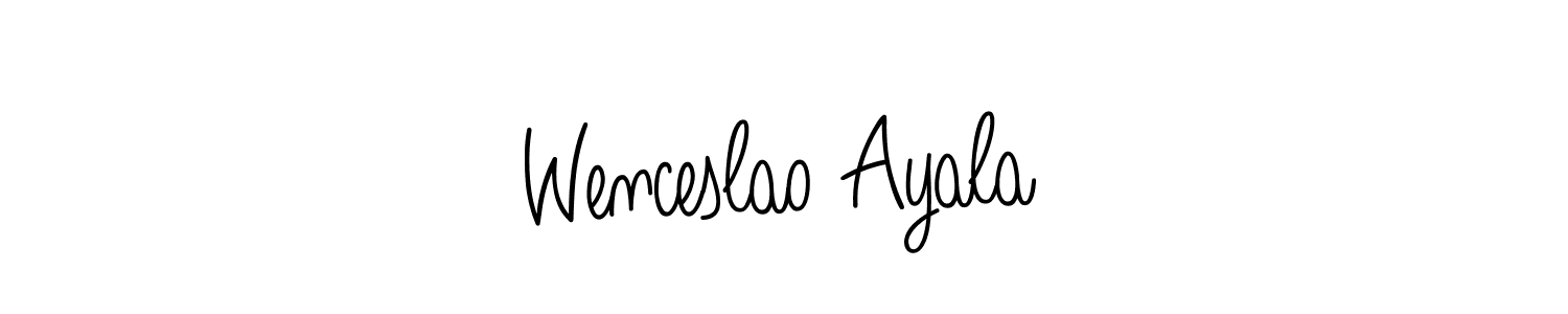 Also we have Wenceslao Ayala name is the best signature style. Create professional handwritten signature collection using Angelique-Rose-font-FFP autograph style. Wenceslao Ayala signature style 5 images and pictures png
