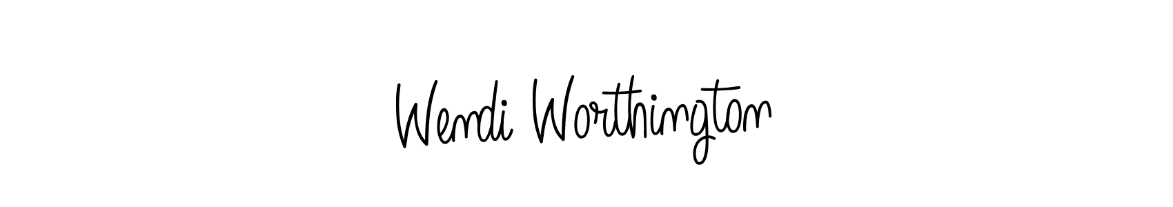 Wendi Worthington stylish signature style. Best Handwritten Sign (Angelique-Rose-font-FFP) for my name. Handwritten Signature Collection Ideas for my name Wendi Worthington. Wendi Worthington signature style 5 images and pictures png