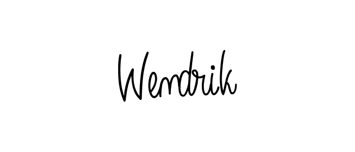 Wendrik stylish signature style. Best Handwritten Sign (Angelique-Rose-font-FFP) for my name. Handwritten Signature Collection Ideas for my name Wendrik. Wendrik signature style 5 images and pictures png