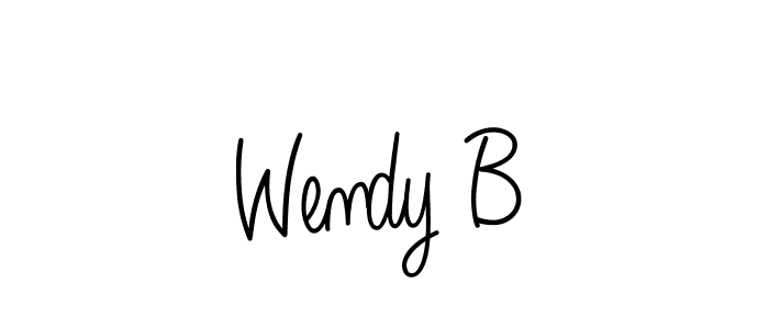 Best and Professional Signature Style for Wendy B. Angelique-Rose-font-FFP Best Signature Style Collection. Wendy B signature style 5 images and pictures png
