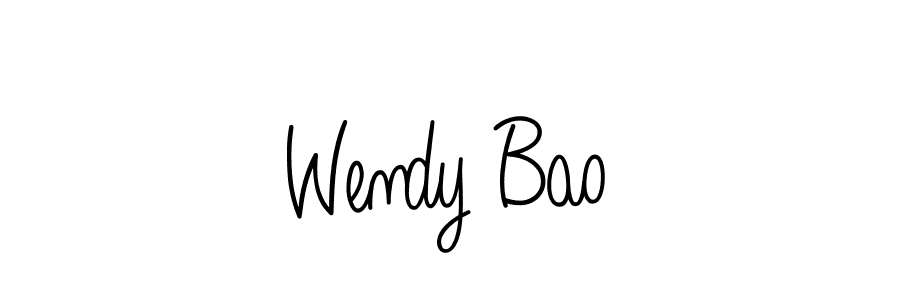 How to make Wendy Bao name signature. Use Angelique-Rose-font-FFP style for creating short signs online. This is the latest handwritten sign. Wendy Bao signature style 5 images and pictures png