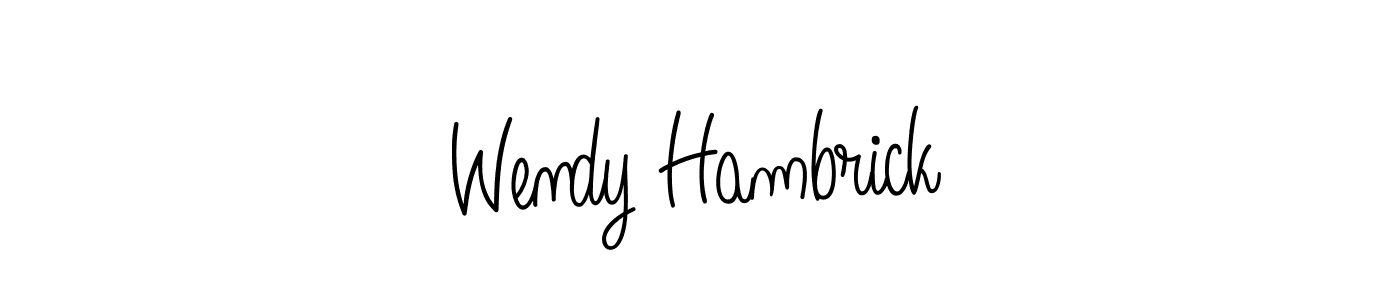 Design your own signature with our free online signature maker. With this signature software, you can create a handwritten (Angelique-Rose-font-FFP) signature for name Wendy Hambrick. Wendy Hambrick signature style 5 images and pictures png