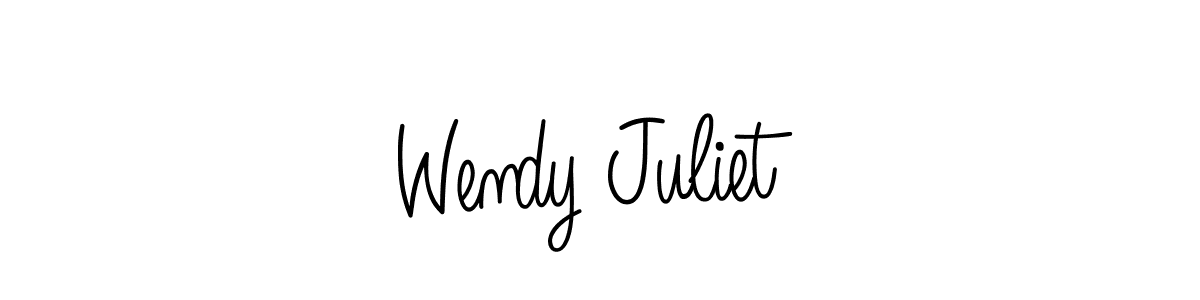 Also we have Wendy Juliet name is the best signature style. Create professional handwritten signature collection using Angelique-Rose-font-FFP autograph style. Wendy Juliet signature style 5 images and pictures png