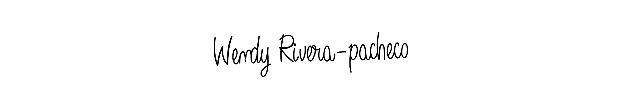 Design your own signature with our free online signature maker. With this signature software, you can create a handwritten (Angelique-Rose-font-FFP) signature for name Wendy Rivera-pacheco. Wendy Rivera-pacheco signature style 5 images and pictures png