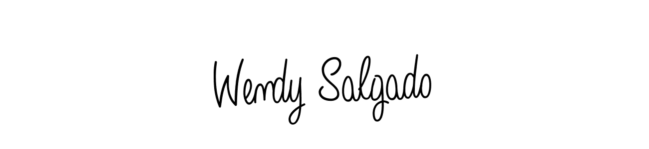 Make a beautiful signature design for name Wendy Salgado. With this signature (Angelique-Rose-font-FFP) style, you can create a handwritten signature for free. Wendy Salgado signature style 5 images and pictures png