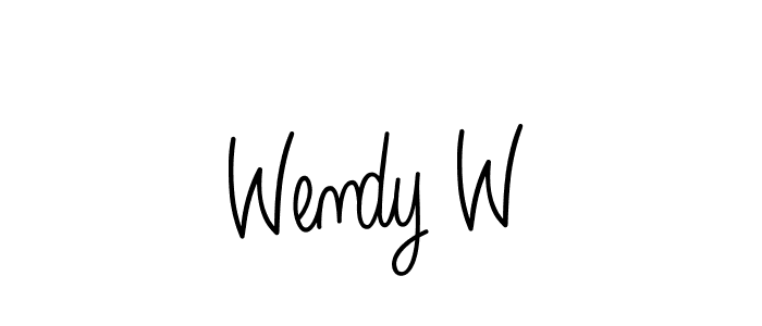 Design your own signature with our free online signature maker. With this signature software, you can create a handwritten (Angelique-Rose-font-FFP) signature for name Wendy W. Wendy W signature style 5 images and pictures png
